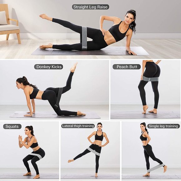 ihuan Resistance Bands for Legs and Butt, 3 Levels Exercise Band - Picture 3 of 6